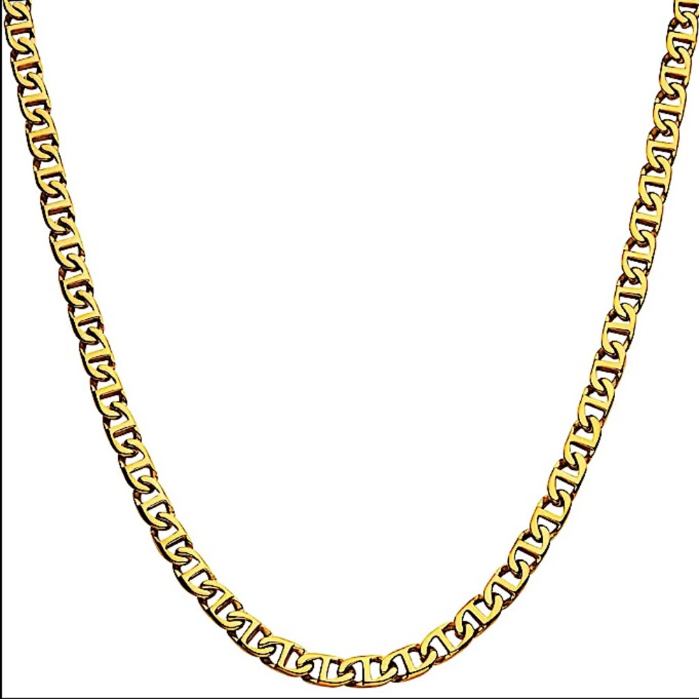 GOLD PLATED MARINER UNISEX NECKLACE - Picture 8 of 12